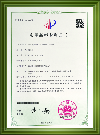 Patent certificate